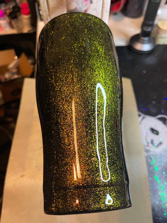 30oz Green Modern Curve Shattered Mica Tumbler